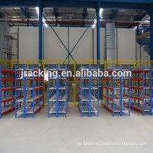 Jracking almacenamiento ajustable mental Q345 supermercado industrial estante de exhibición del pan